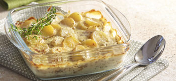 une recette de gratin de pommes de terre à la moutarde