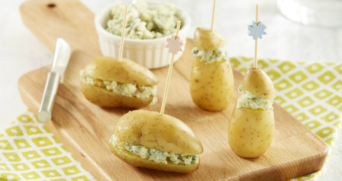 Bouchées de pommes de terre au roquefort